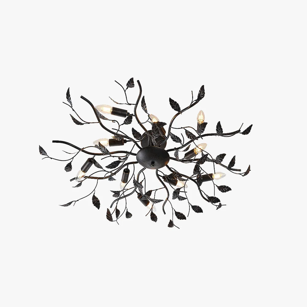 Trusted Ophelia Schwarzes Blatt Deckenleuchte ∅55 85 95CM Top-Quality
