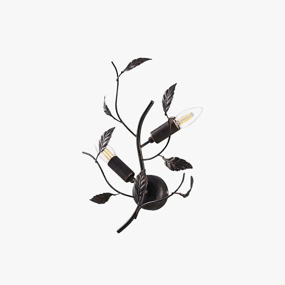 Exclusive Ophelia Schwarzes Blatt Wandleuchte Metall User-Friendly