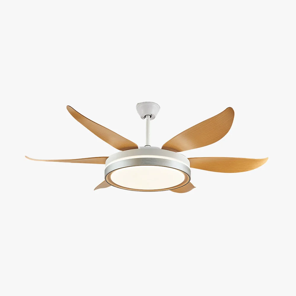 Contemporary Haydn 6-Blatt-Deckenventilator mit Beleuchtung 2 Farben ∅130CM Fast