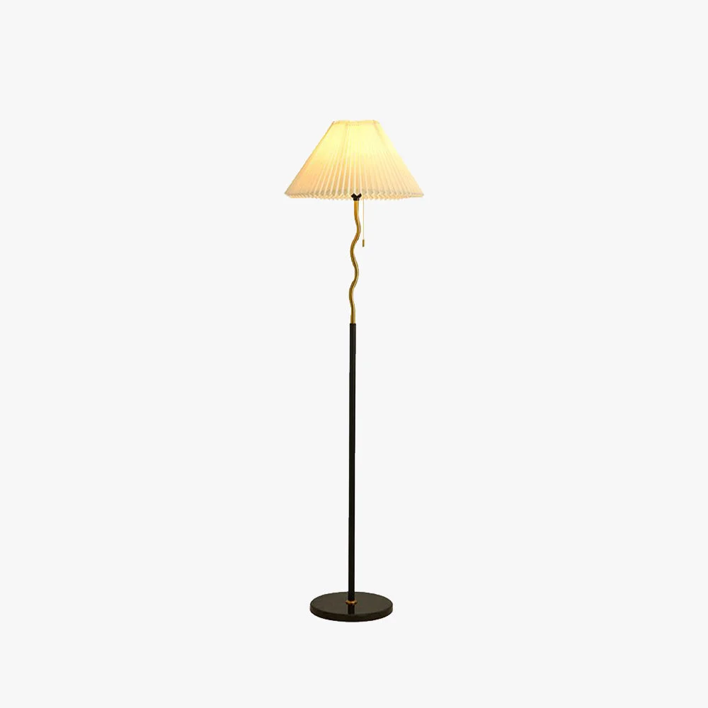 Minimalist Ozawa Geometrische Plissierte Stehleuchte Metall Stoff 160CM Lang Premium
