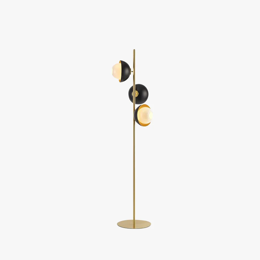 Elegant Salgado Schwarz Gold Halbkreis Stehleuchte 3-flamming Metall 53CM Lang Consistent