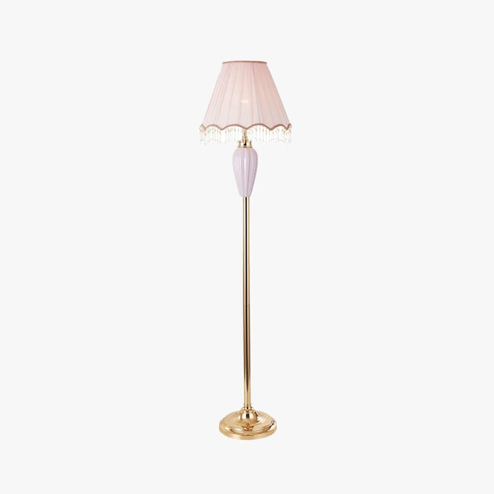 Minimalist Eryn Porzellan Stehleuchte Metall Stoff 2 Farben 165CM Lang Outstanding