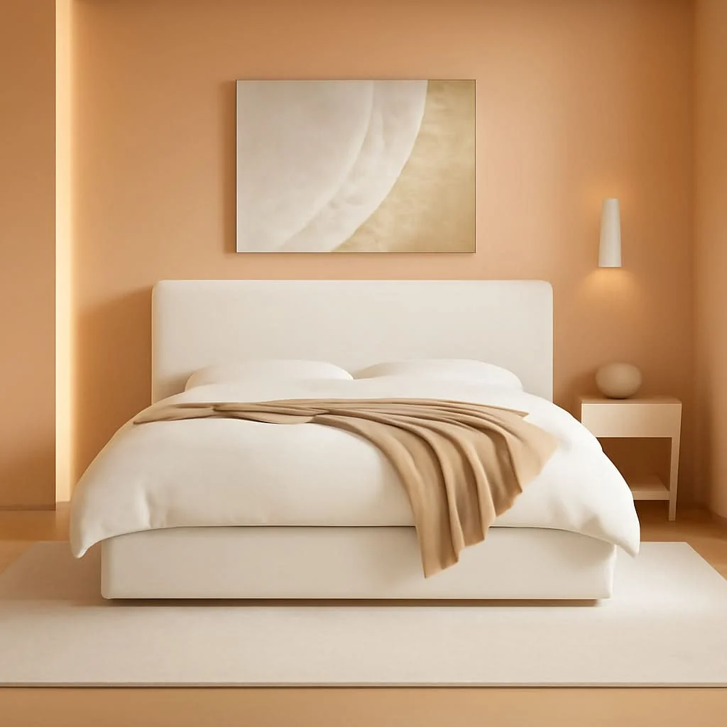 Comfortable Queen Size Luxurious Upholstered Platform Bed Frame Superior