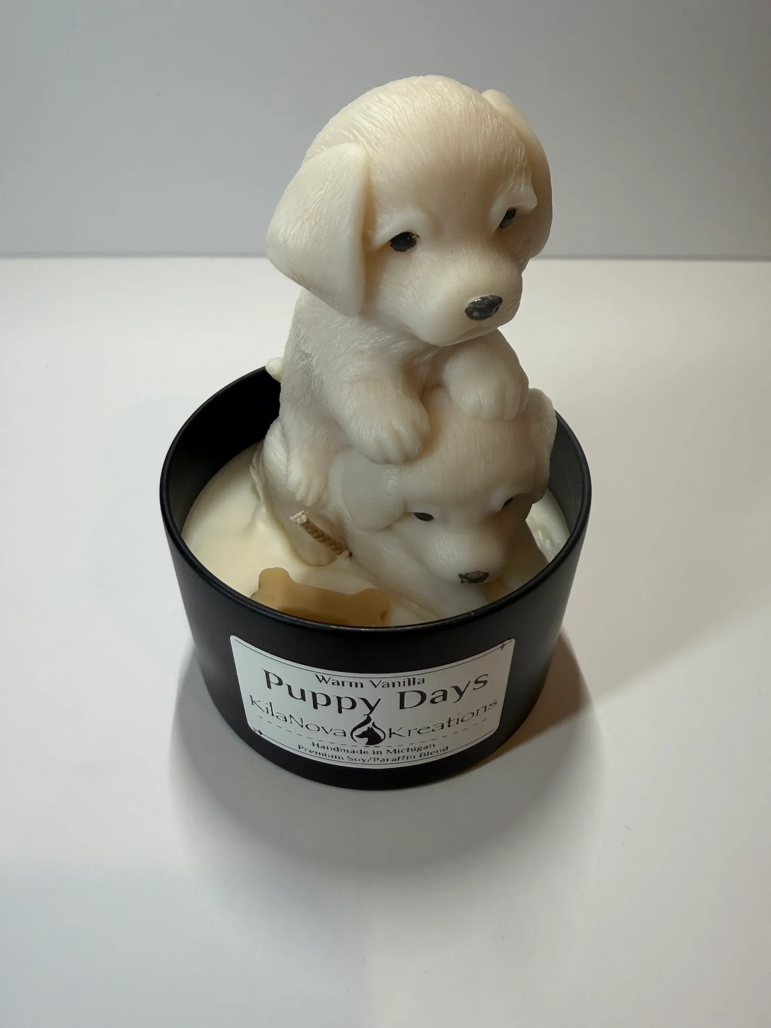 Minimalist Puppy Days Decorative Candle Genuine