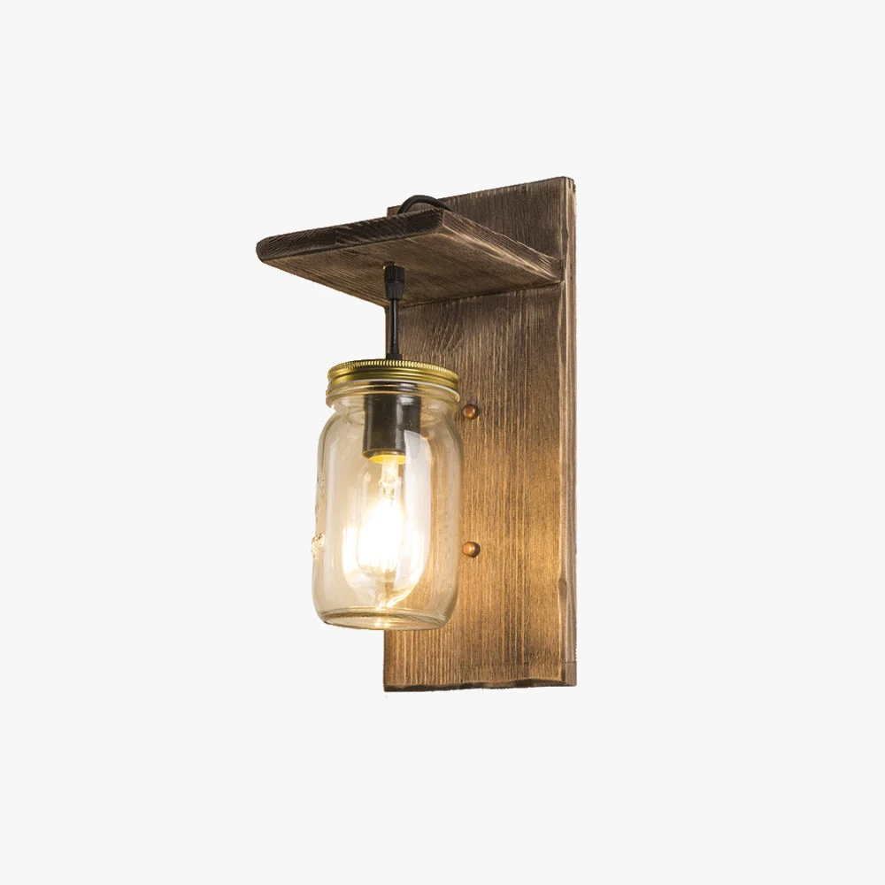 Dependable Austin Glas Wandleuchte Metall Holz Eco-Friendly