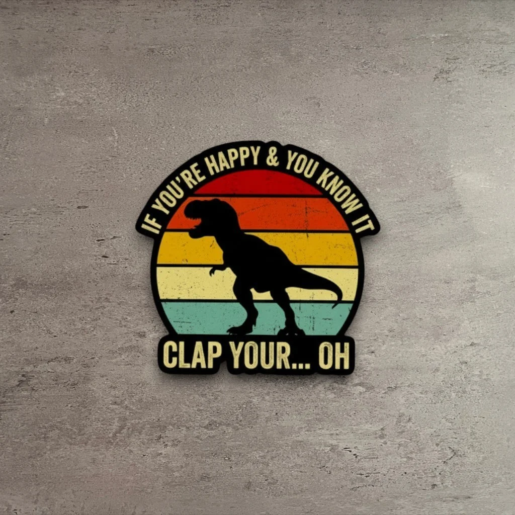 Authentic Funny If You’re Happy You Know It Vinyl Sticker Clean