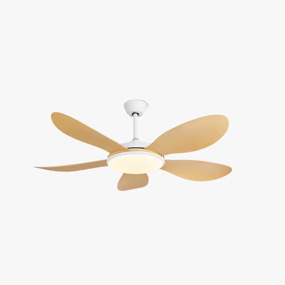 Comfortable Ozawa 5 Blätter Hölzern Deckenventilator mit Beleuchtung ∅120 130CM Optimized