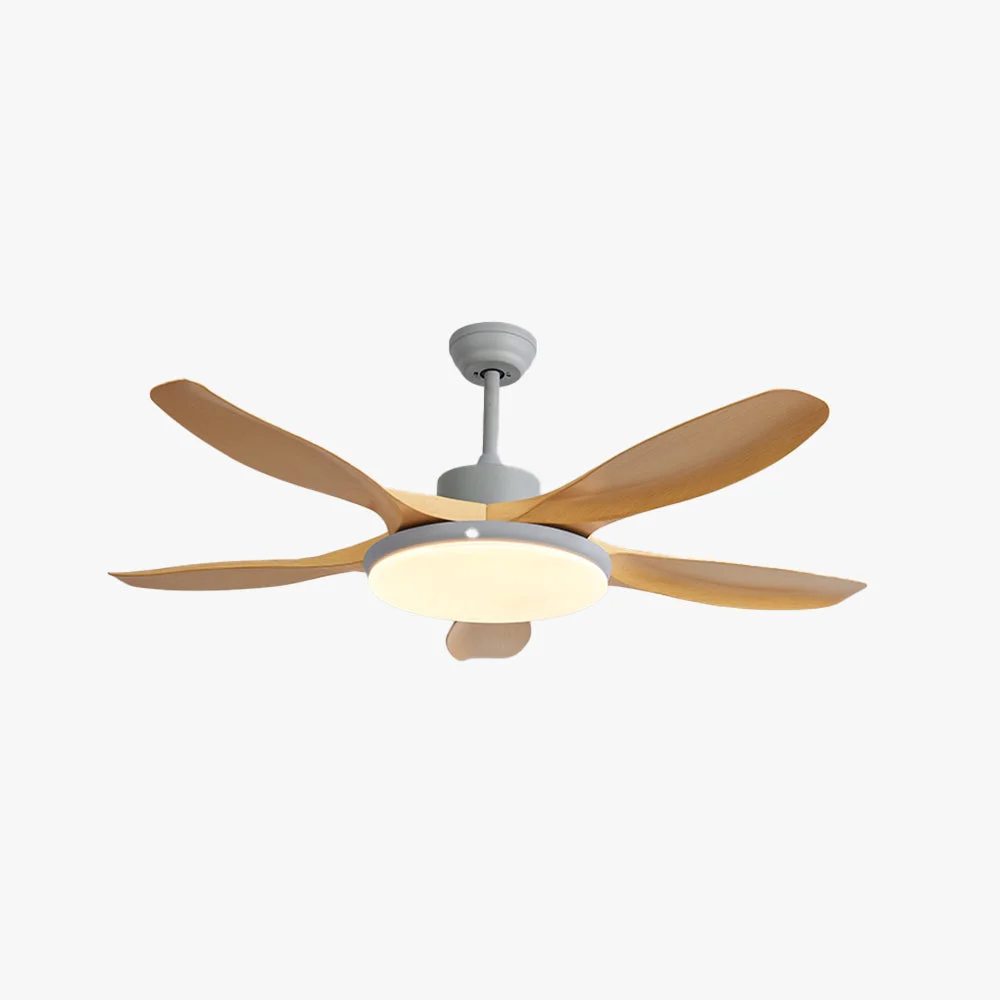 High-Quality Ozawa 5 Blätter Holz Deckenventilator mit Beleuchtung 4 Farben ∅120 130 150CM Original