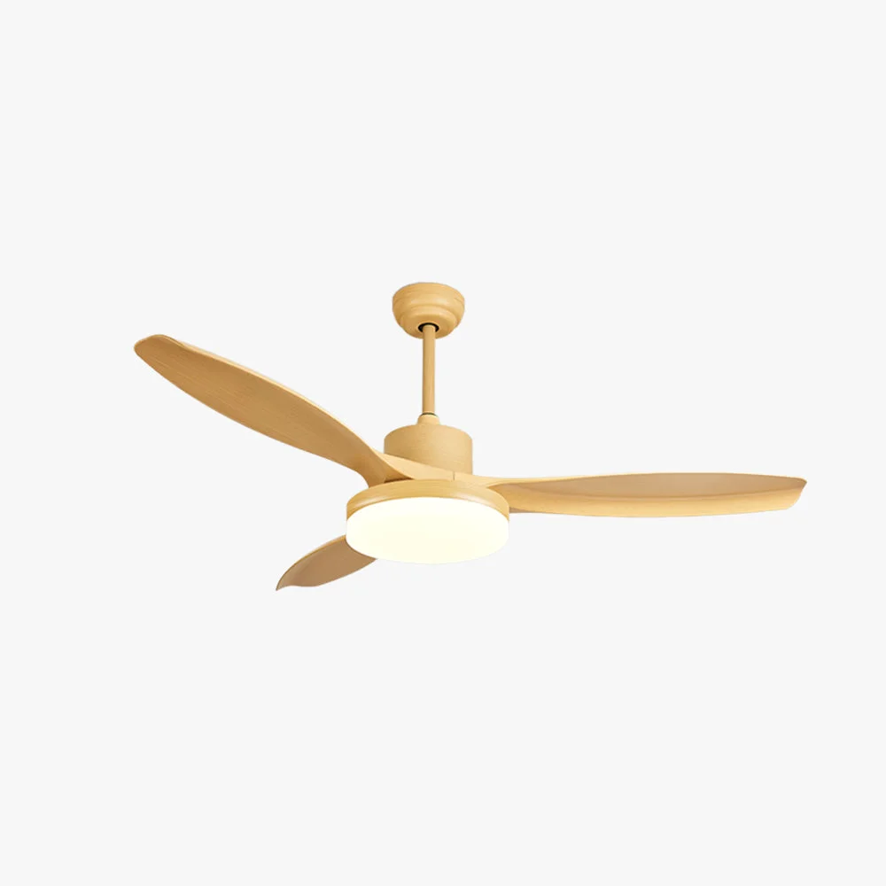 Fashionable Ozawa 3 Blätter Holz Elementar Deckenventilator mit Beleuchtung 3 Farben ∅100 120 140CM Casual