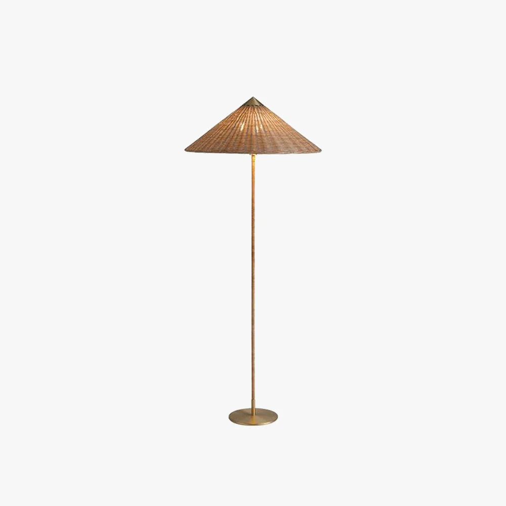 Refined Muto Stehleuchte Metall Holz 152CM Lang Optimized