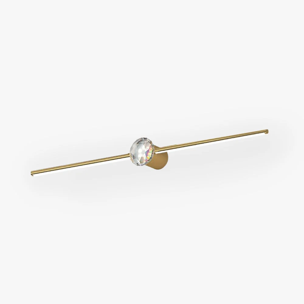 Trendy Kristy Linear Spiegelfront Waschtisch-Wandleuchte Metall Kristall 60 80 100CM Lang Sustainable