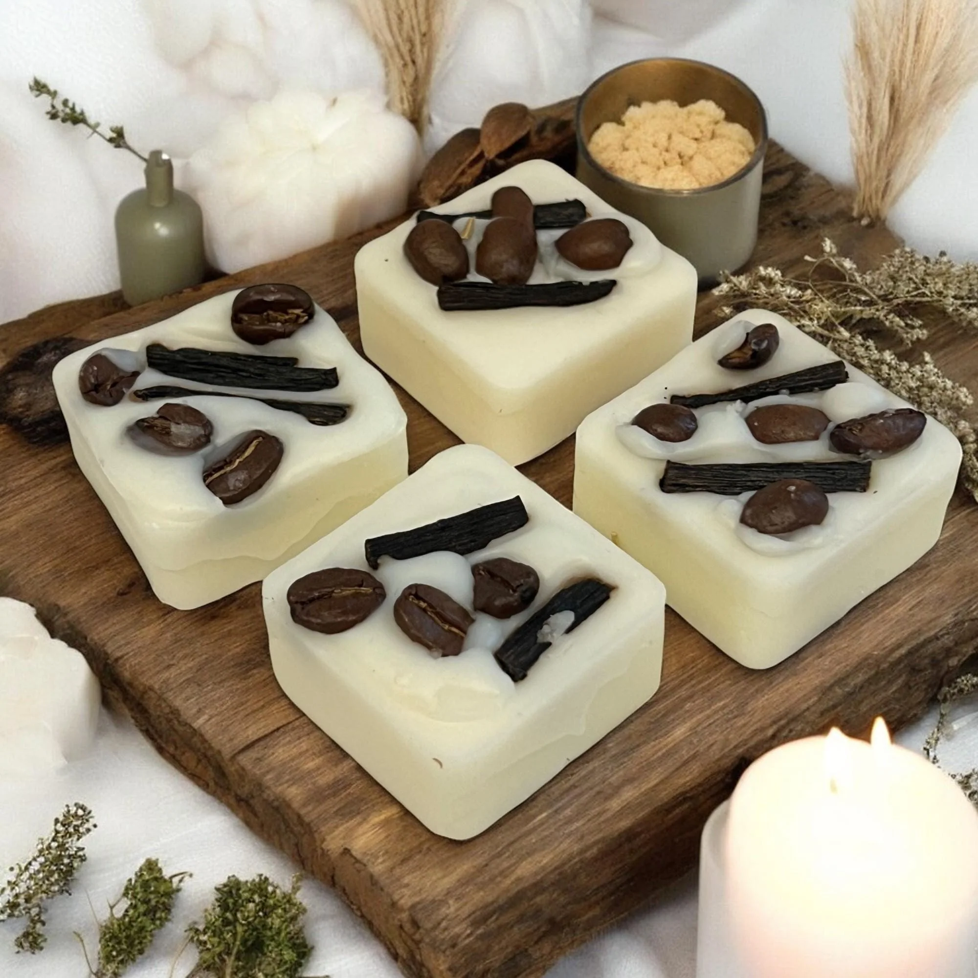 Stylish Herb Infused Soy Wax Melts Coffee Bean Vanilla Scented Tarts World-Class
