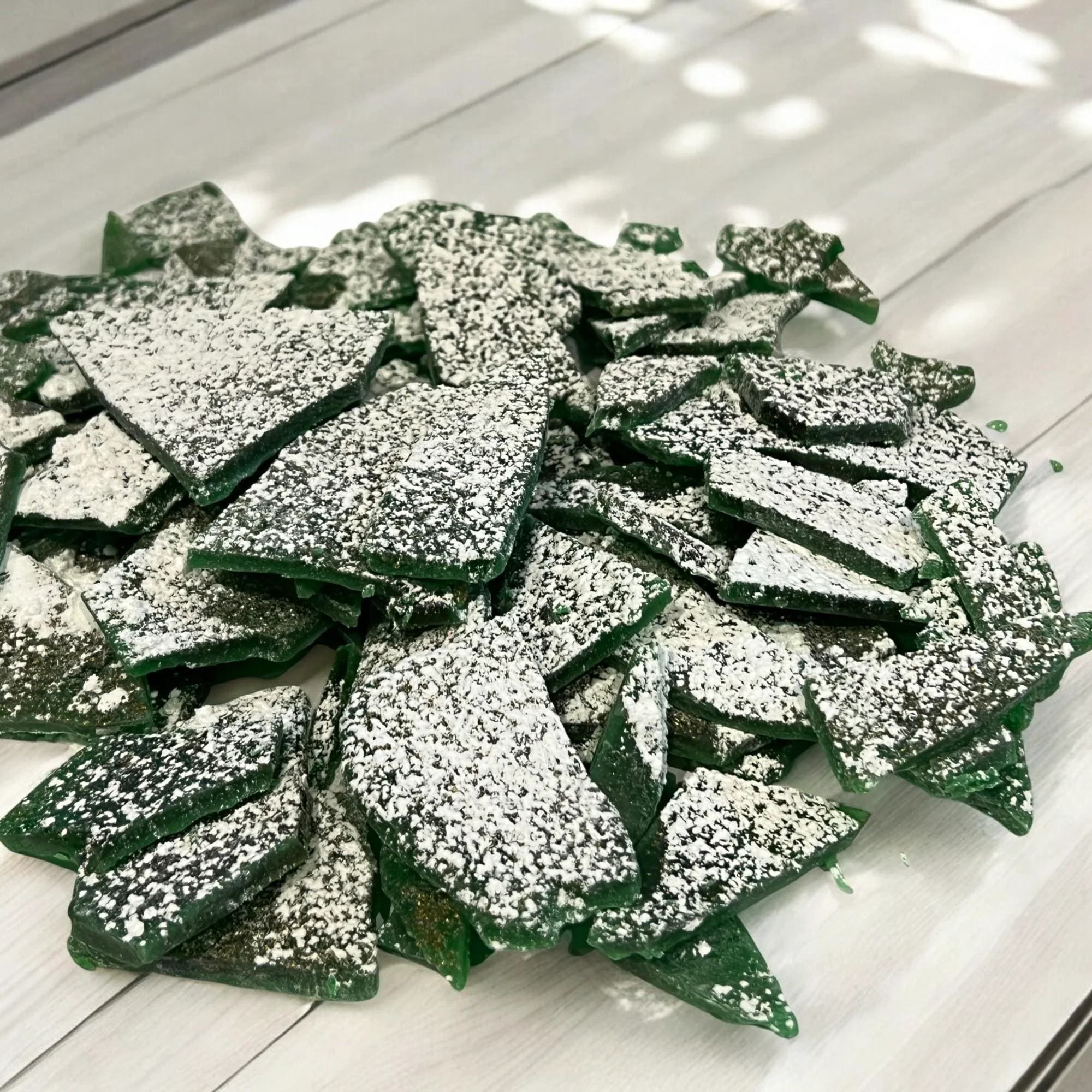 Lightweight Old Fashioned Hard Tack Candy Handmade Broken Sea Glass Topping Nostalgic Rock Candy Traditional