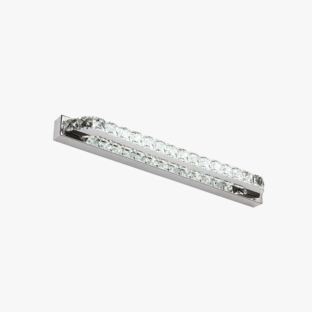 Next-Generation Kristy Rechteckige Spiegelfront Waschtisch-Wandleuchte Kristall Metall 40CM Lang Dependable