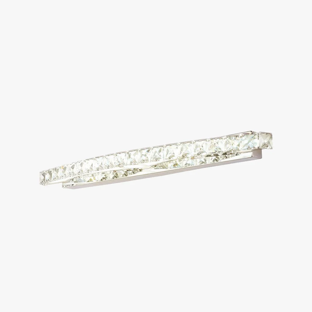 Crafted Kristy Kristall Spiegelfront Waschtisch-Wandleuchte L40 50 64CM Flexible