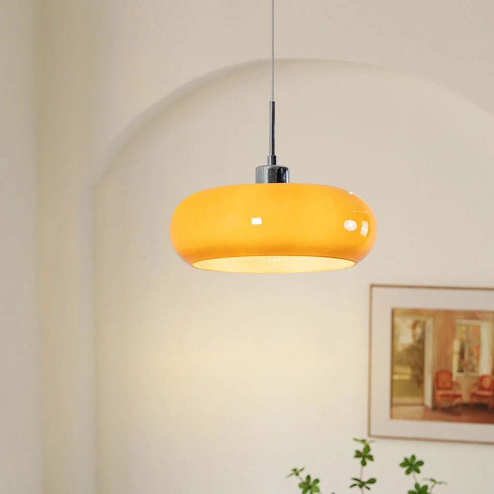 Dependable Hailie Brot Form Glas Pendelleuchte 2 Farbe ∅28CM Relaxed