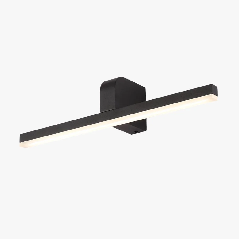 Stylish Edge Schwarze Spiegelfront Waschtisch-Wandleuchte L 40 50 60CM High-Grade