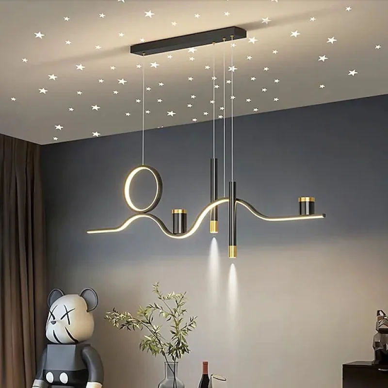 Green Moderne Stern-Design LED Pendelleuchte für Esszimmer Restaurant Organic