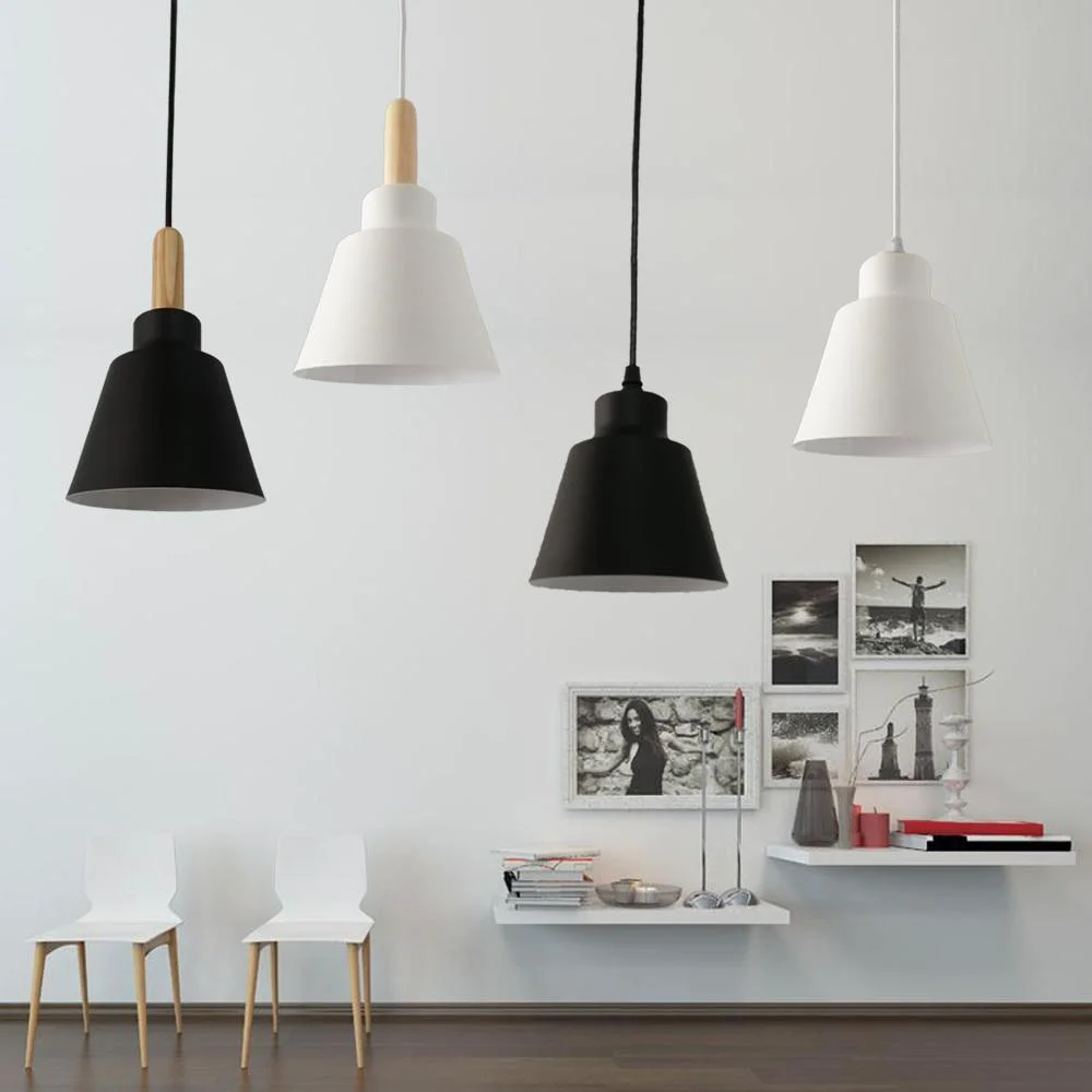 Breathable Nordic Modern Aluminium Holz Pendelleuchten Selected