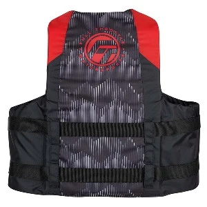 Clean Full Throttle Adult Nylon Life Jacket – S M – Red Black Consistent