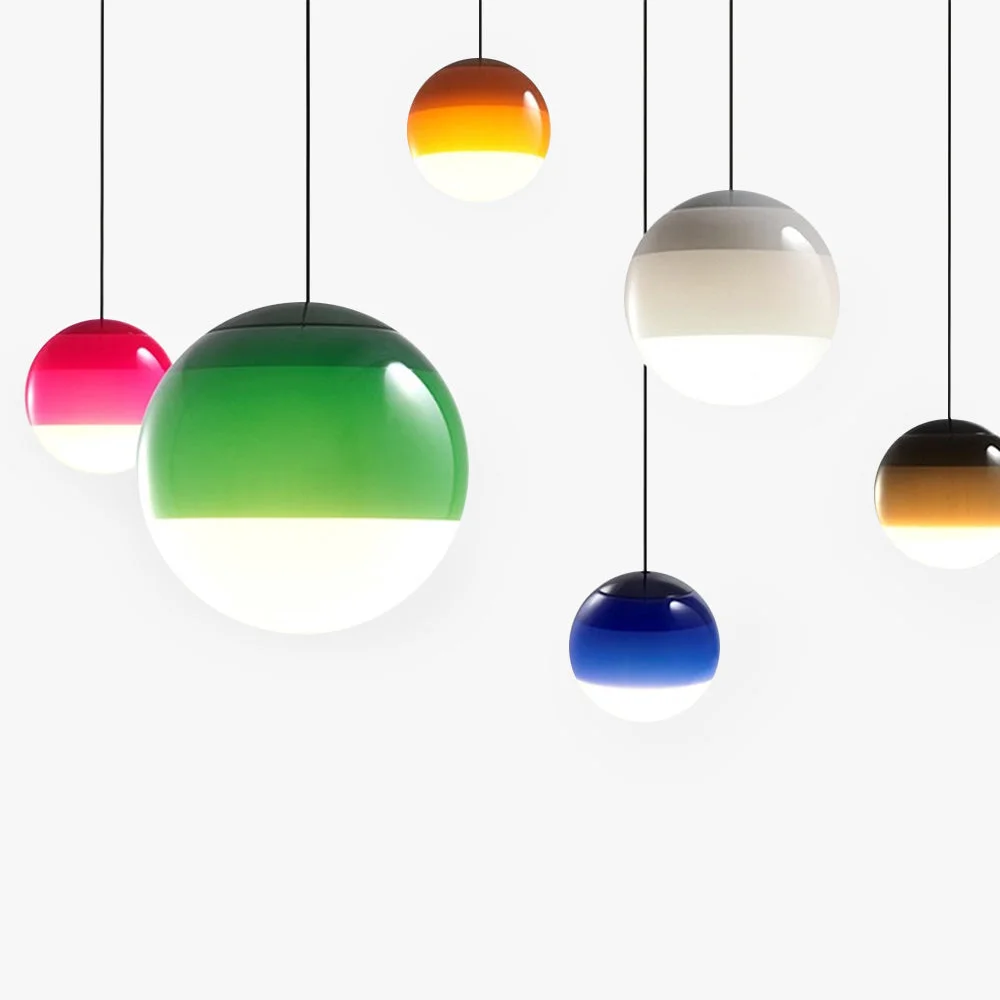 Comfortable Valentina Bunte Glasblase Pendelleuchte 6 Farben User-Friendly