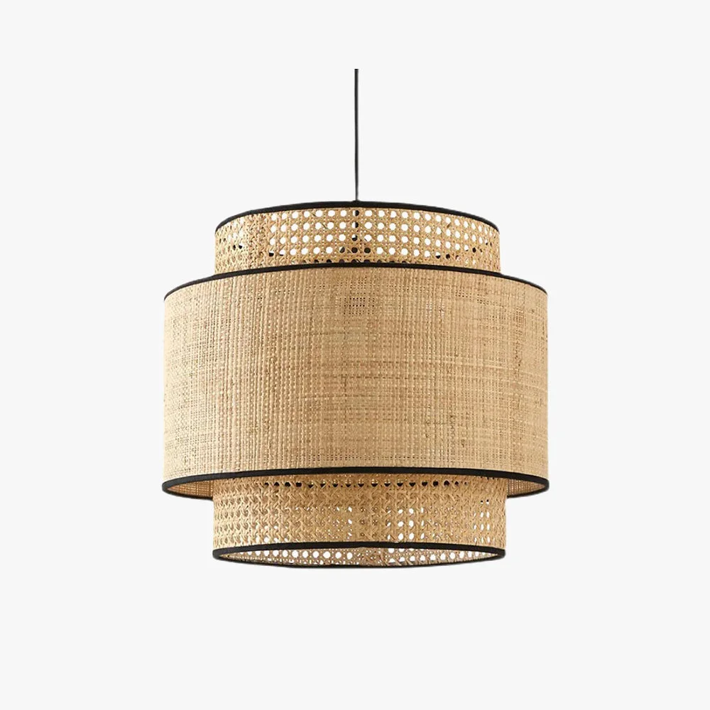 Eco-Friendly Ritta Pendelleuchte dreilagig Rattan ∅30 40 60cm Quality