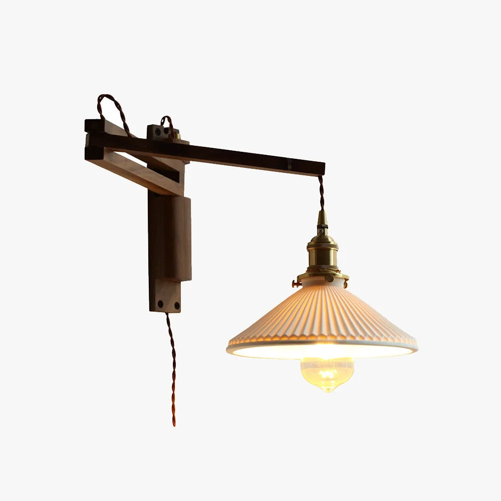 Natural Ozawa Vintage Wandlampe klappbar 3 Farben Holz Original