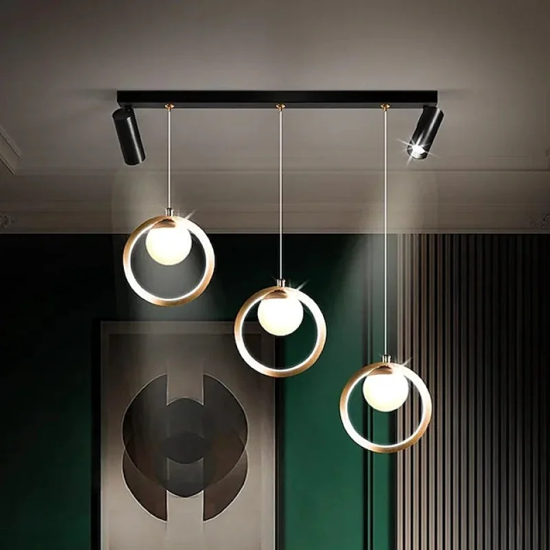 Eco-Friendly Moderne Nordische Ring Kronleuchter Pendelleuchte für Esszimmer Restaurant Secure
