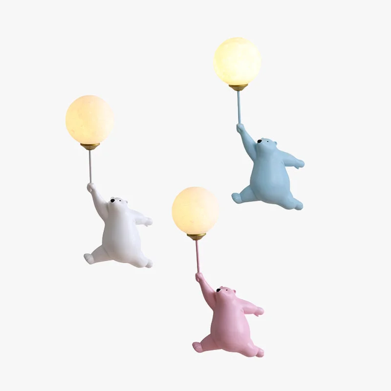 Environmentally Friendly Fateh Wandlampe Bär Ballon 4 Farben Organic