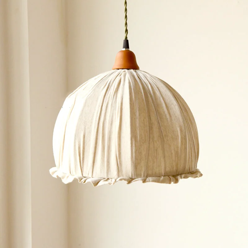 Unique Schlichte Pendelleuchte aus Stoff für Esszimmer Schlafzimmer Breathable