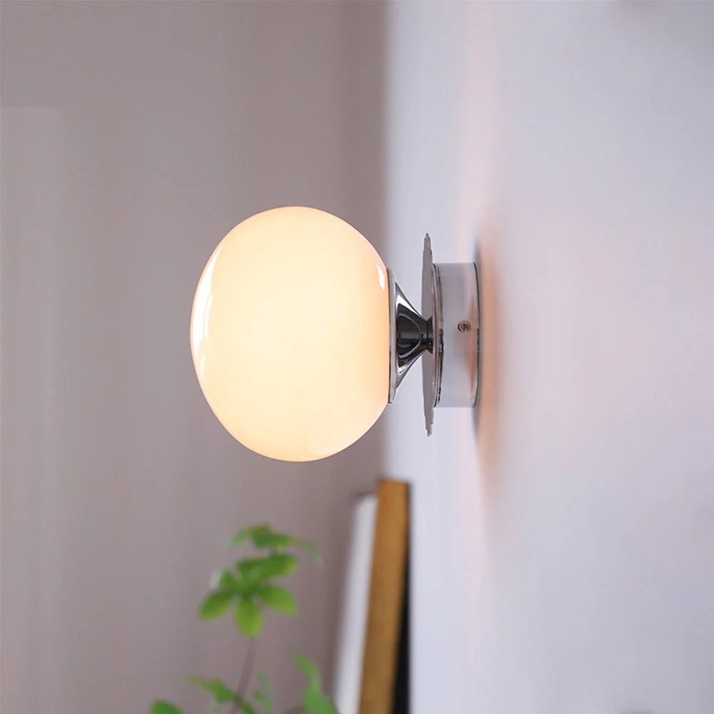 Lightweight Vintage Glass Round Head Wall Sconce Secure