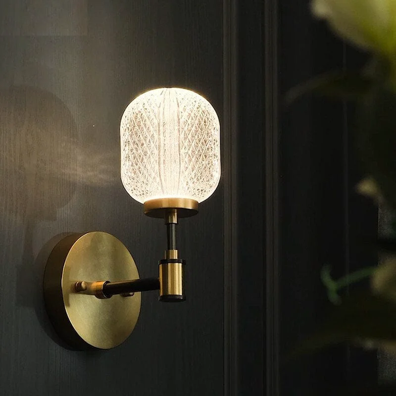Fast Antique Brass Gold Wall Light Luxury