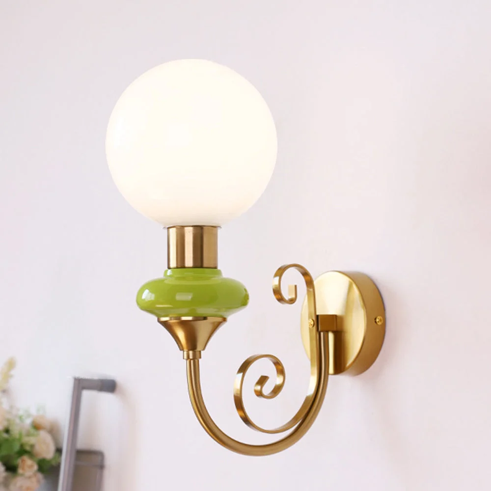 Unique French Retro Glass 1-Light Wall Sconce Premium Material