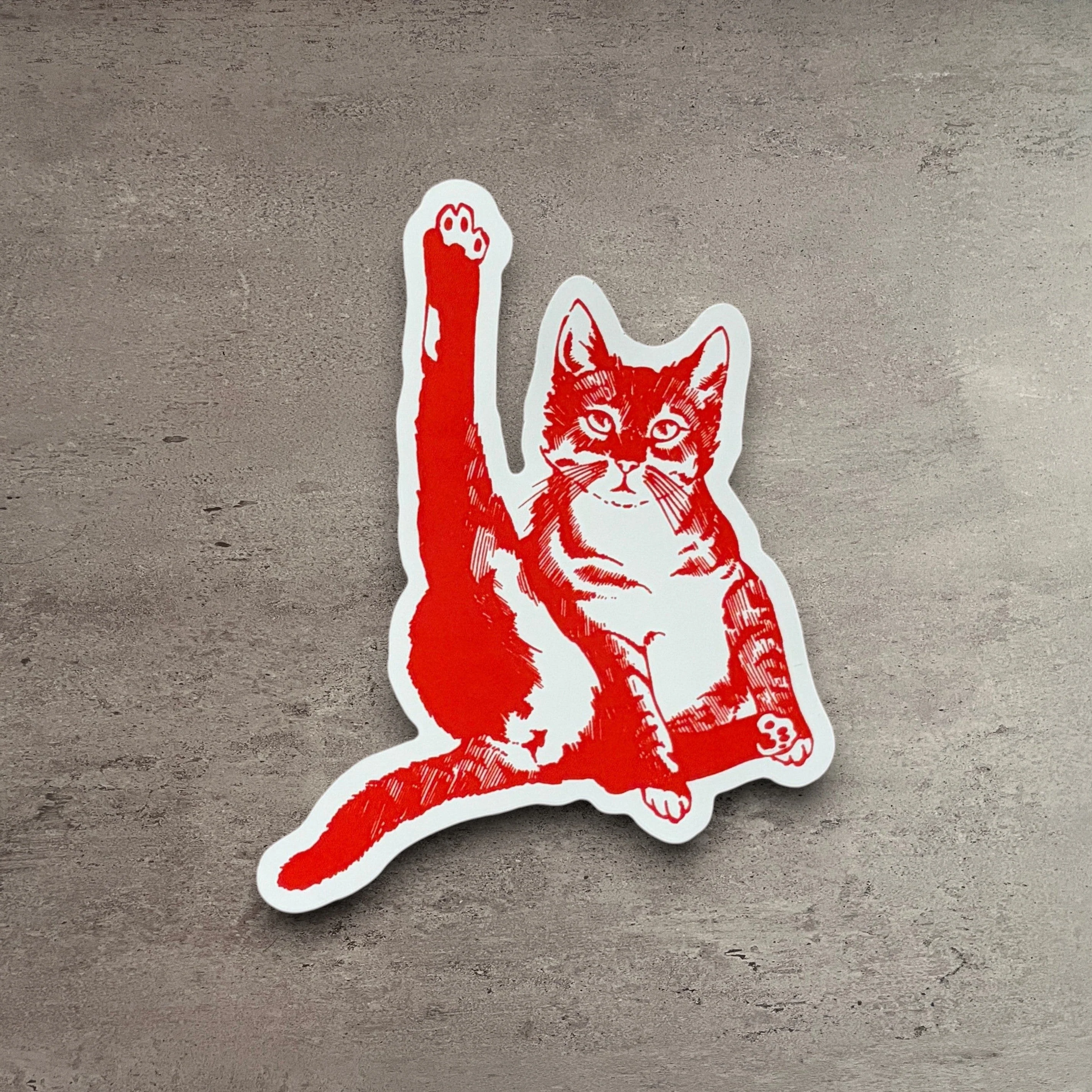 Clean Cat Plays the Violin Sticker Long-Lasting