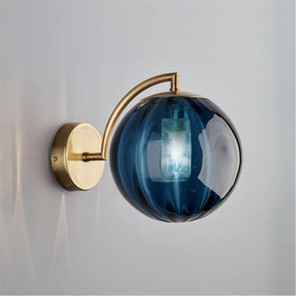 Breathable Multicolor Glass Home Decor Wall Lamp Durable