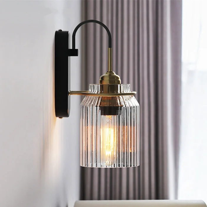 Consistent Industria Glass Shade Funnel Wall Lamps Effective