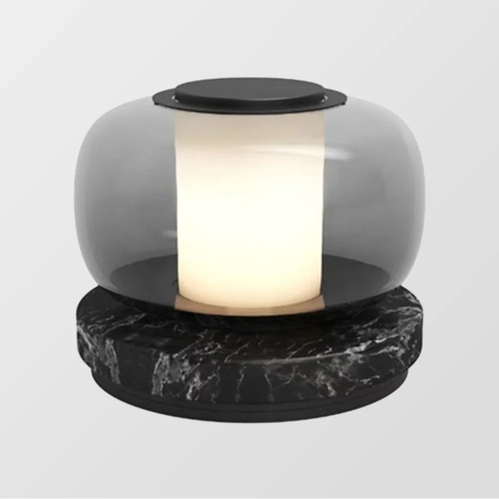 Responsible Glass Marble Table Lamp Bedroom Beside Clean