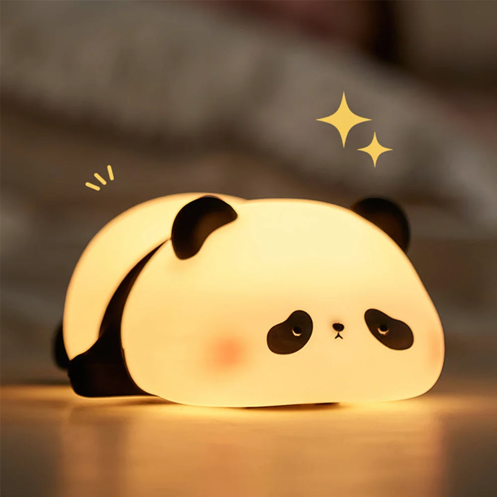 First-Class Panda Led Silicone Bedroom Night Light Table Lamp Genuine
