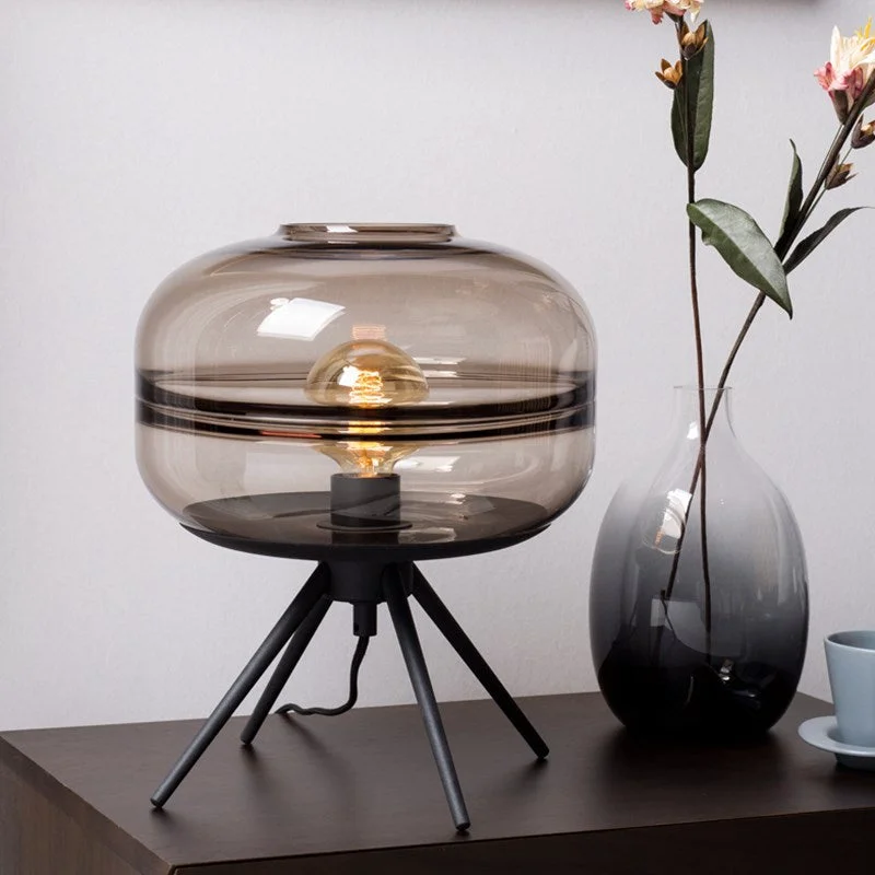 Soft Modern Designer Glass Shade Table Lamp Practical