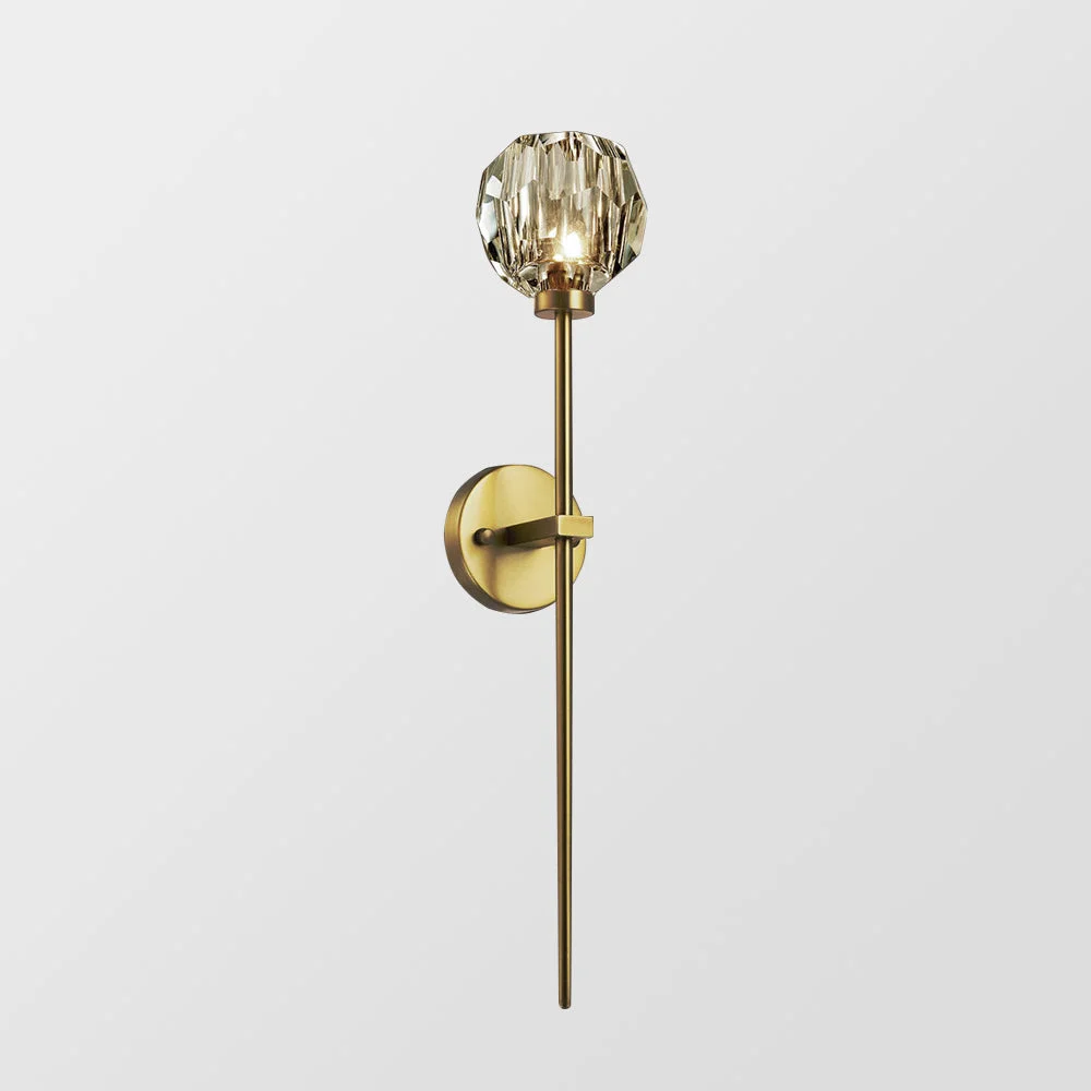 Original Modern Crystal Ball Mounted Antique Brass Wall Lamp Fashionable