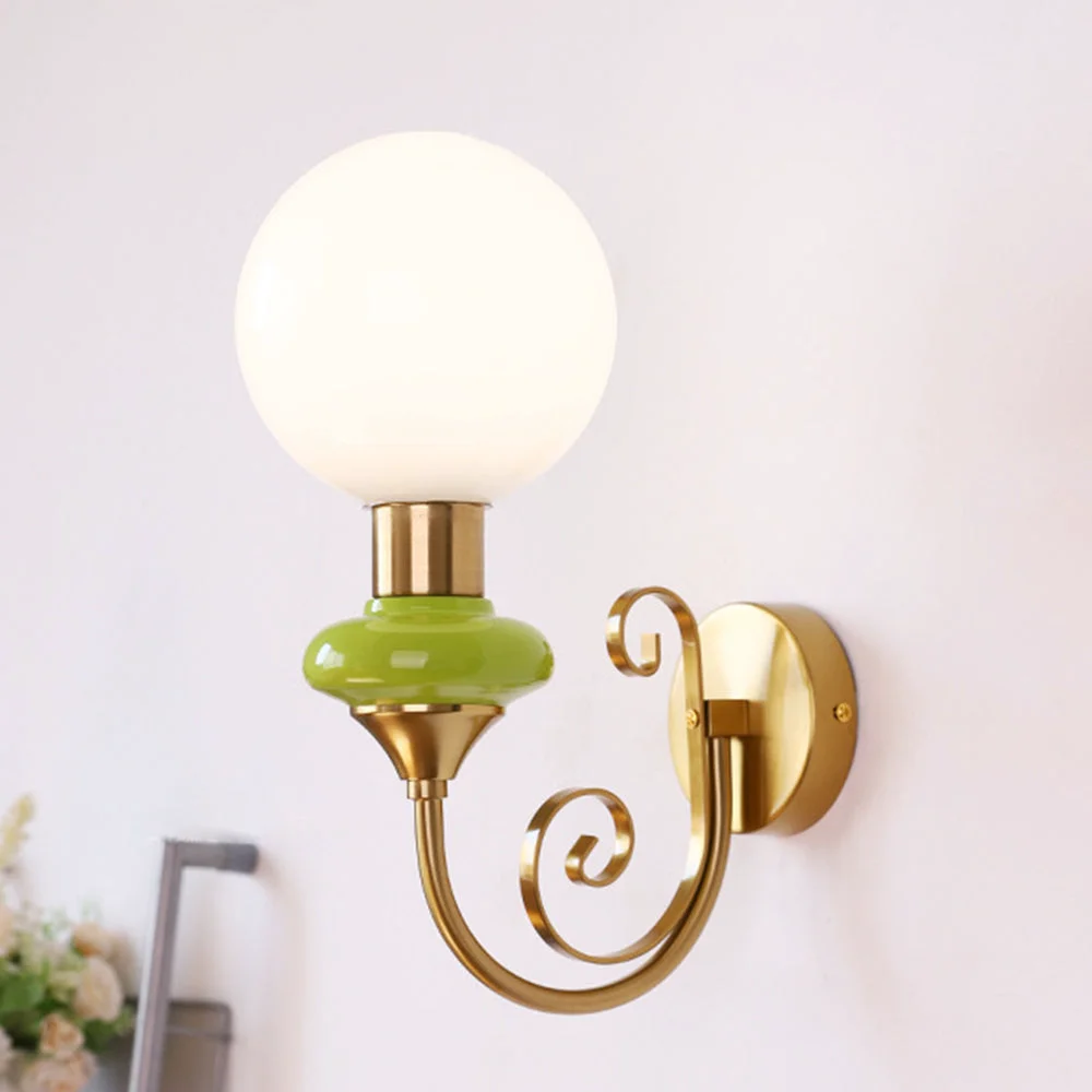 Safe French Retro Glass 1-Light Wall Sconce Breathable
