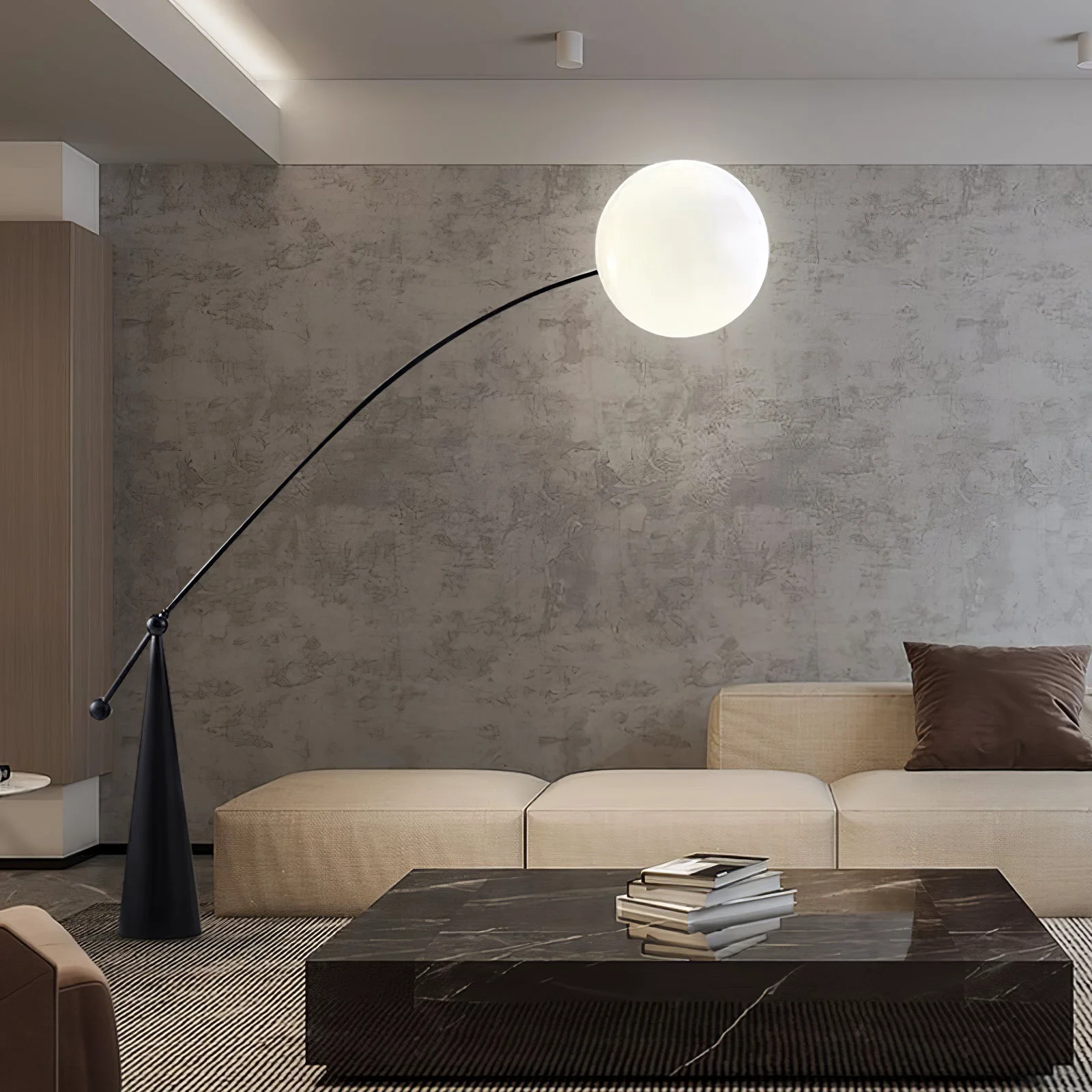 Smooth Minimalist Designer Iron Fishing Floor Lamp Excellent