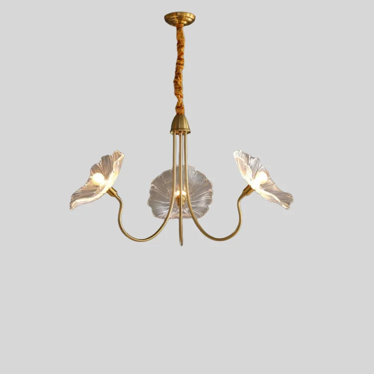 Practical Modern Lotus Leaf Glass Living Room Chandelier Trusted