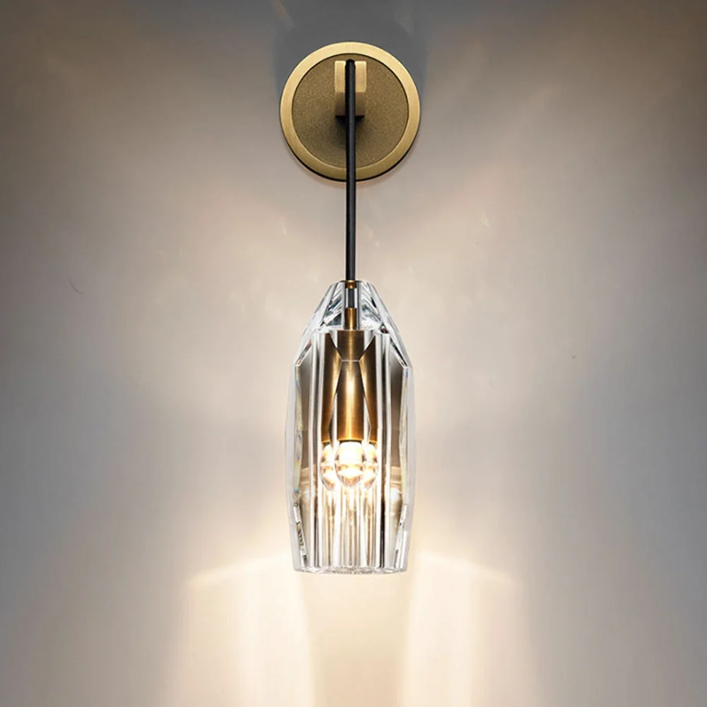 Premium Material Modern Faceted Crystal Wall Lights Outstanding