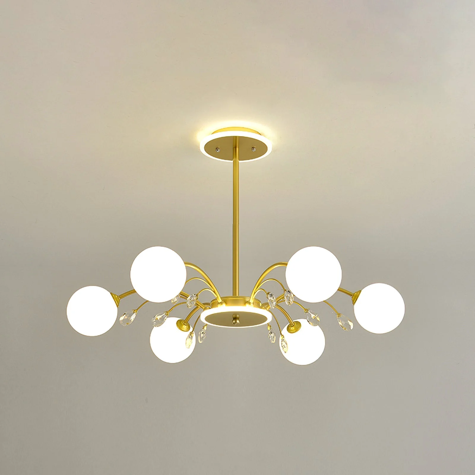 Original Design Luxurious Gold Glass Raindrop Chandeliers High-Grade