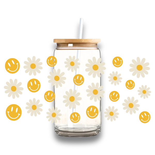 Dependable Smiley Daisy Glass Tumbler Long-Lasting
