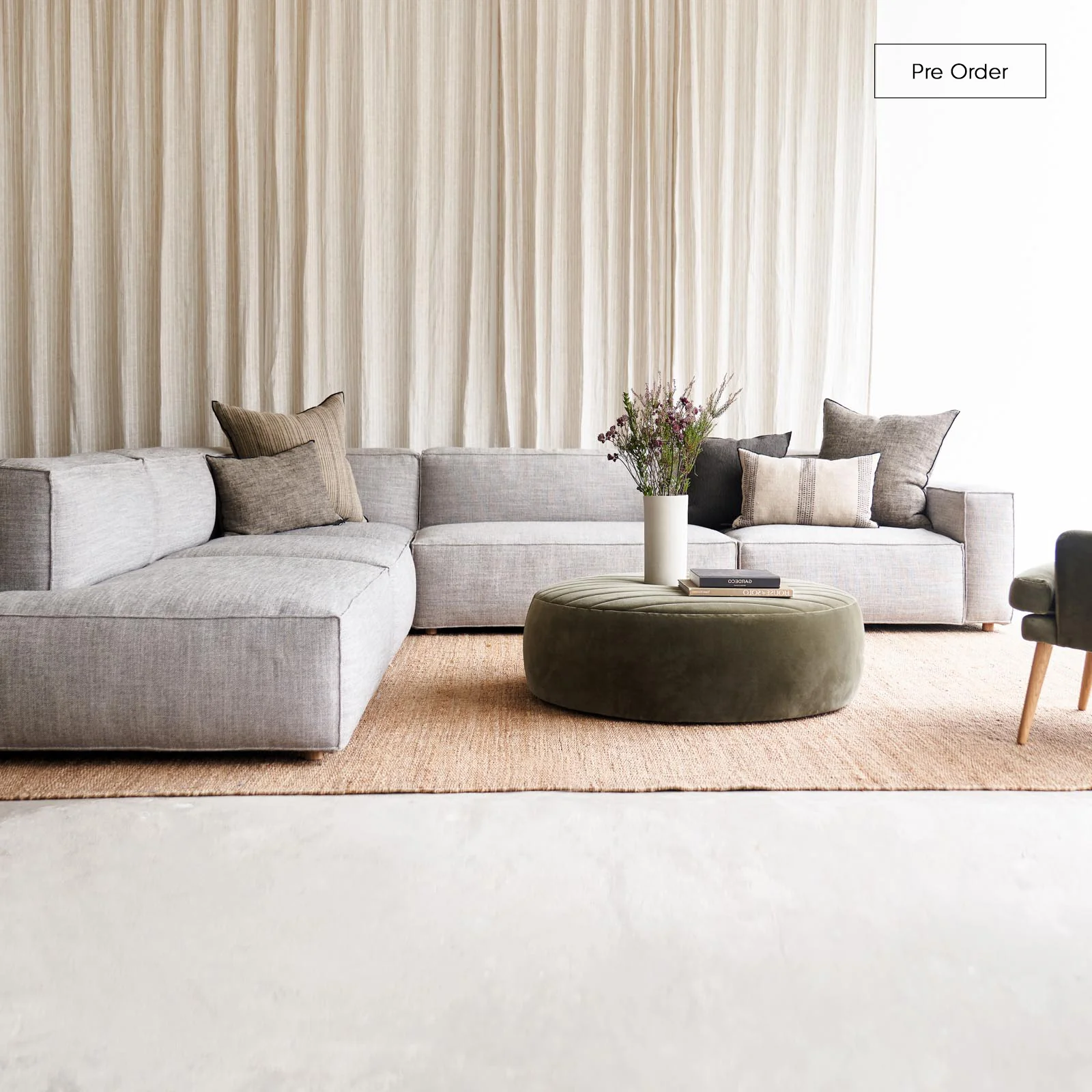 Flexible Baker L Shape Sofa Bespoke Fabric 341cm Innovative