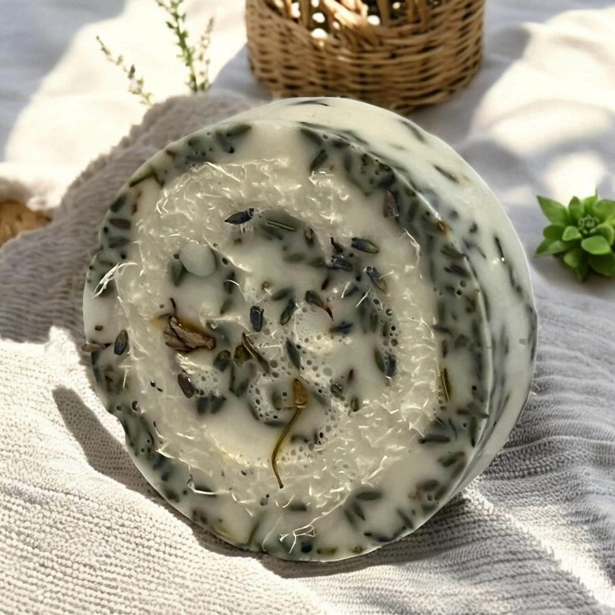 High-End Lavender Goat Milk Loofah Soap Calming Herbal Exfoliation Expertly Made
