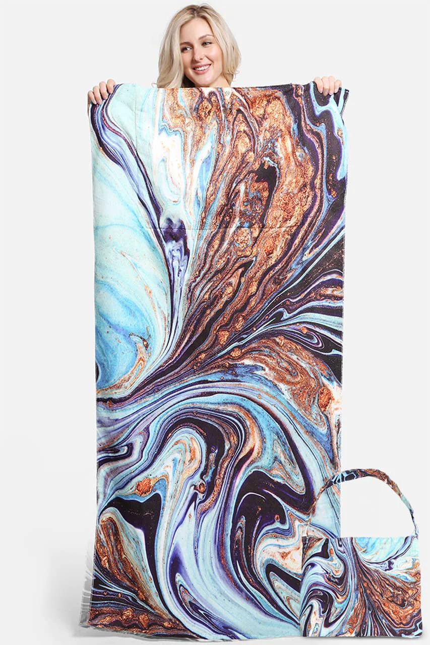 Pure Geode Marble Print Beach Towel Bag Long-Lasting