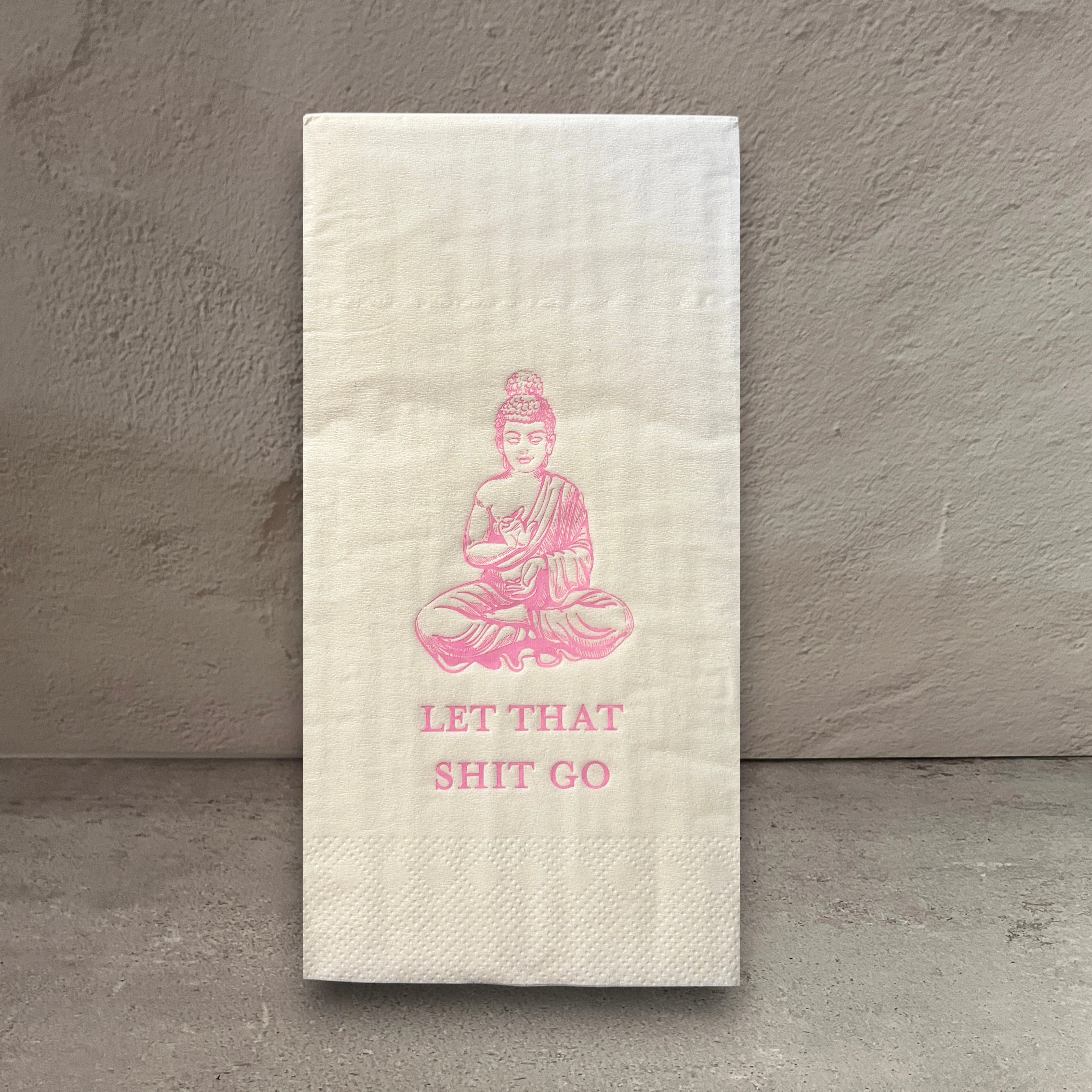 Functional Let That Shit Go Buddha Paper Guest Towels Elegant
